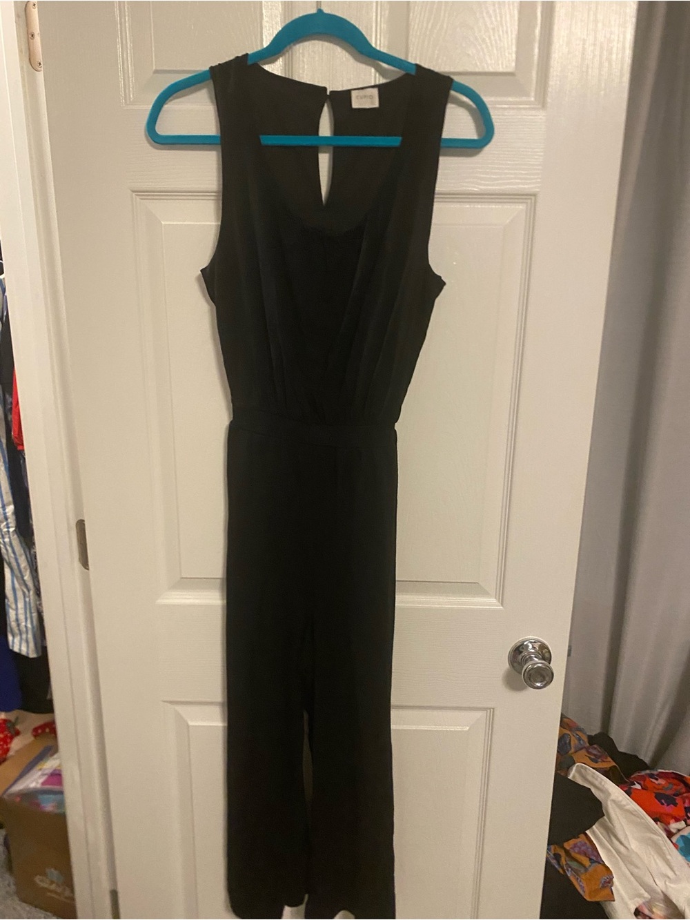 Cupio Black Sleeveless V-Neck Jumpsuit